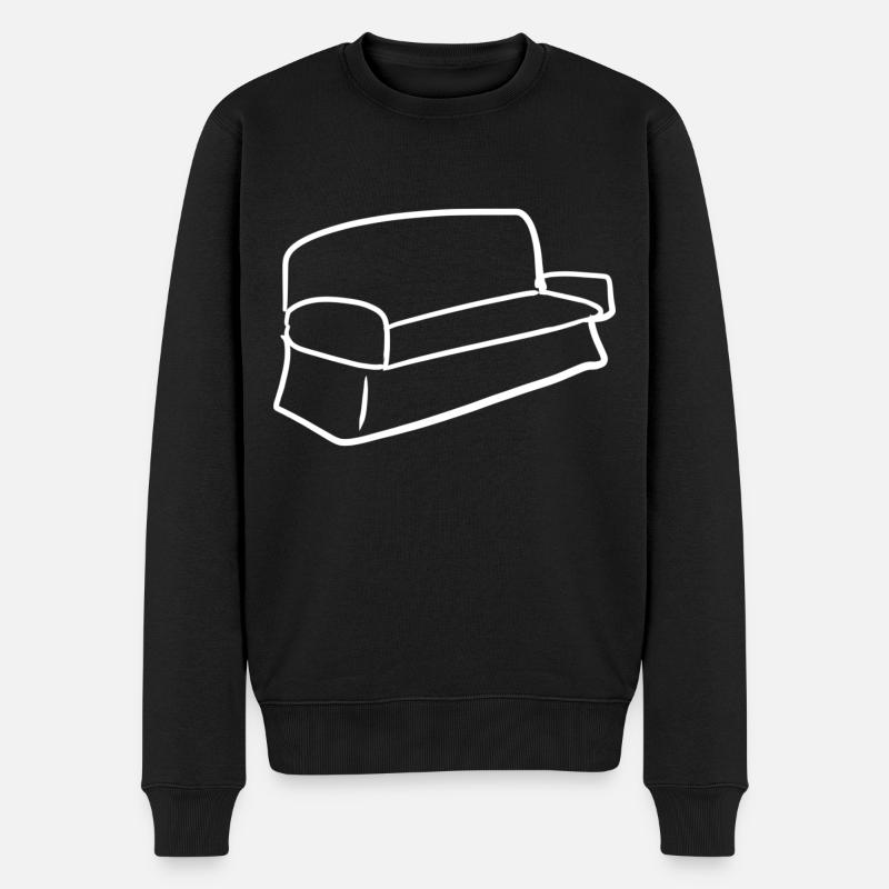 Sofa Symbol Wohnzimmer Möbel - Männer Premium Bio Pullover - Schwarz
