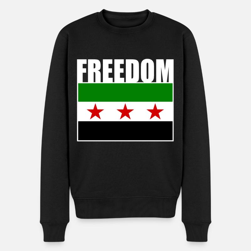 syrien - Männer Premium Bio Pullover - Schwarz
