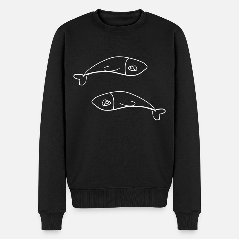 poissons animaux - Pull Premium bio Homme - noir