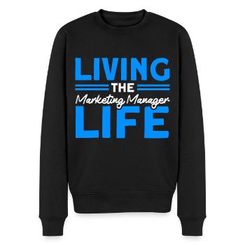 Life Marketing Manager Digital Marketing - Men's Premium Organic Jumper - black - Front - Nico (187cm)