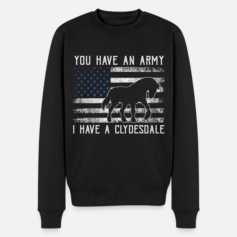 Conception Clydesdale pour clydesdale Riders - Pull Premium bio Homme - noir