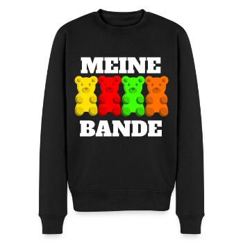 Meine Gummibären Bande - Männer Premium Bio Pullover - Schwarz - Vorne - Nico (187cm)