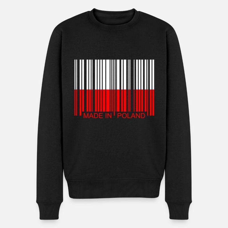 Poland Polska Polen - Männer Premium Bio Pullover - Schwarz
