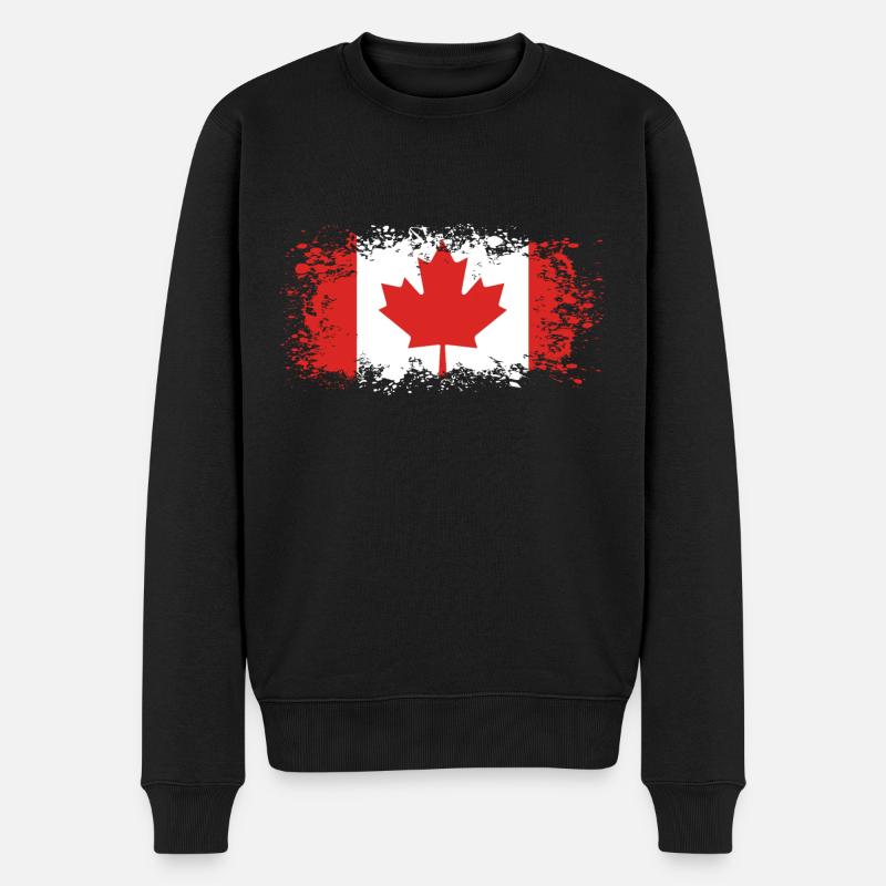 Canada Canada Amérique du Nord drapeau idée cadeau - Pull Premium bio Homme - noir