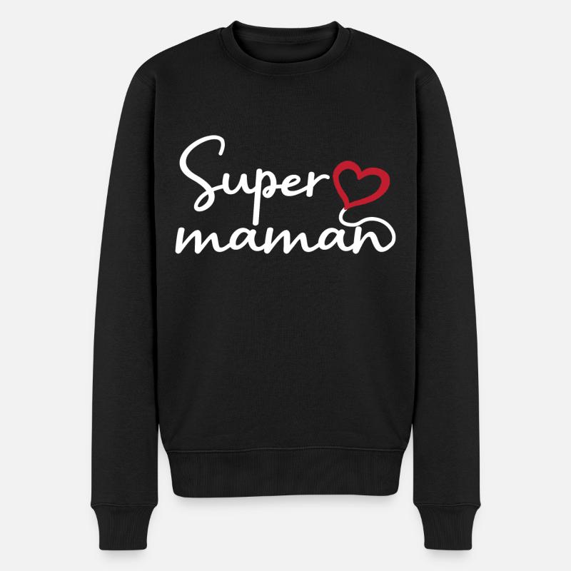 Super maman - Pull Premium bio Homme - noir