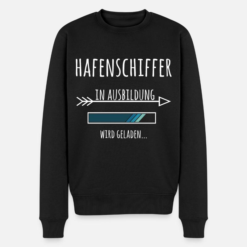 Hafenschiffer Ausbildung Beruf Geschenk - Männer Premium Bio Pullover - Schwarz