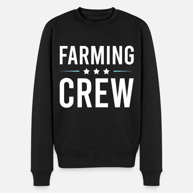 Farming Crew - Männer Premium Bio Pullover - Schwarz