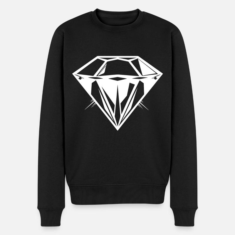 Silhouette symbole bijou diamant - Pull Premium bio Homme - noir