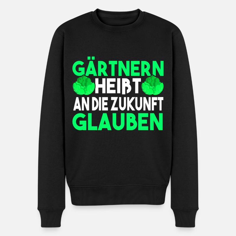Garten Gärtner Gartenarbeit Geschenk - Männer Premium Bio Pullover - Schwarz