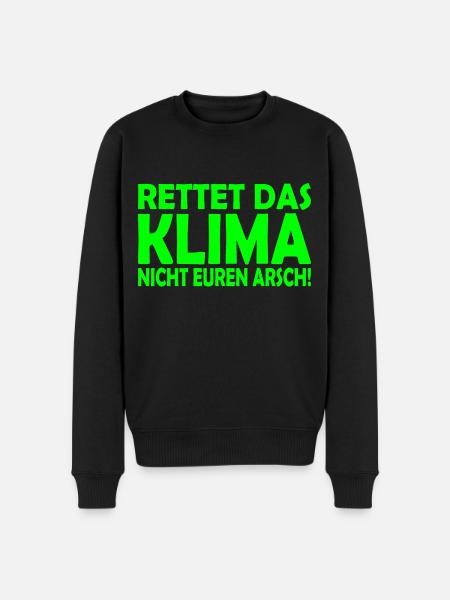 Klima retten - Männer Premium Bio Pullover - Schwarz
