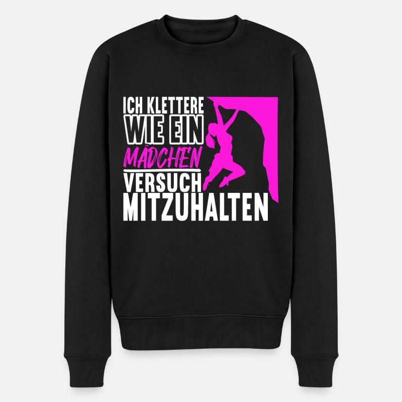 Klettern Kletterer - Männer Premium Bio Pullover - Schwarz