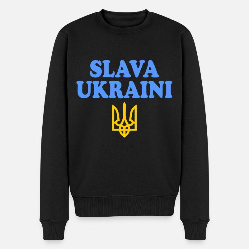 Slava ukraini - Pull Premium bio Homme - noir