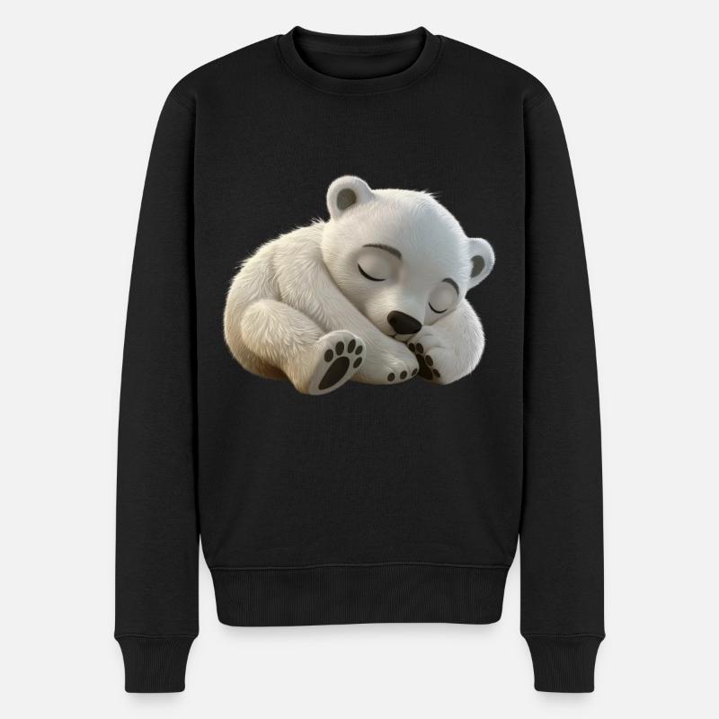 Eisbär - Männer Premium Bio Pullover - Schwarz