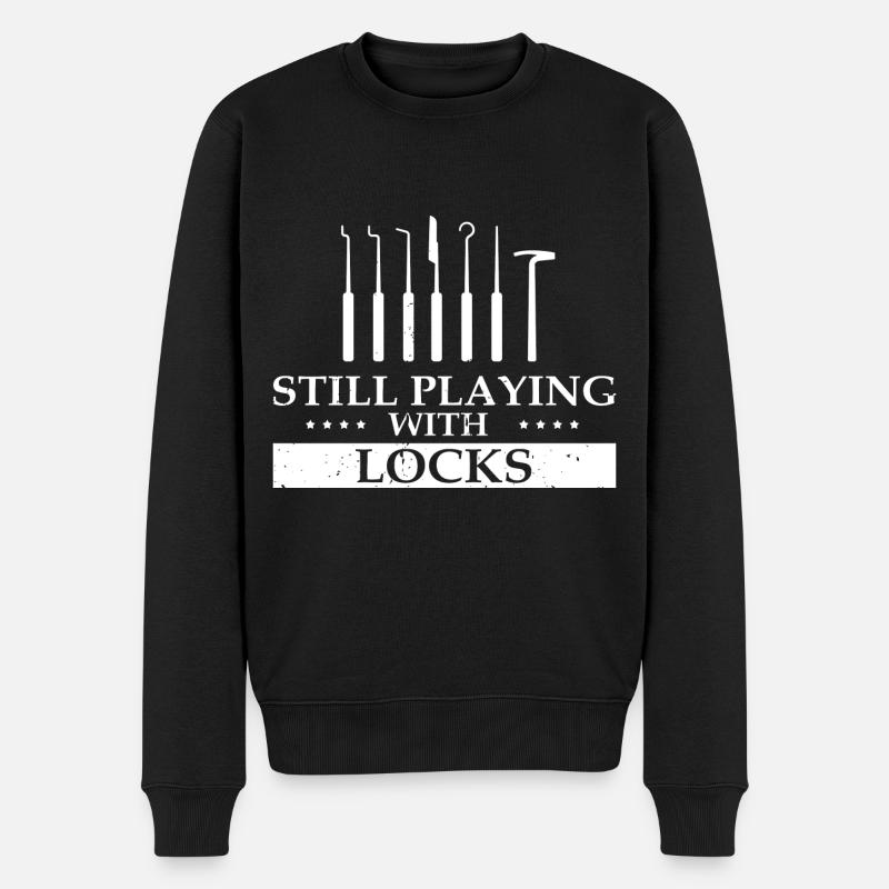 Lockpicking Experte Aufsperrdienst Schloss Papa - Männer Premium Bio Pullover - Schwarz