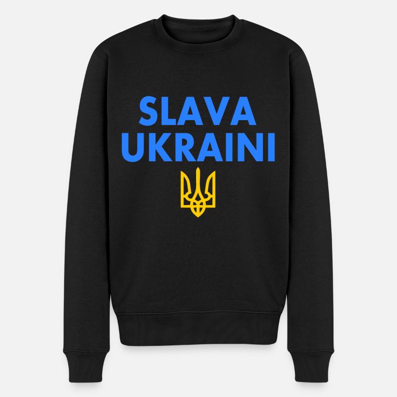 Slava ukraini - Pull Premium bio Homme - noir