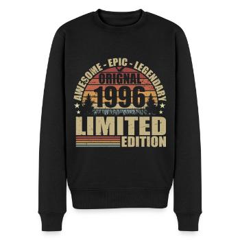 1996 Geburtstag 1996 Vintage Outfit 1996 Hemd - Männer Premium Bio Pullover - Schwarz - Vorne - Nico (187cm)