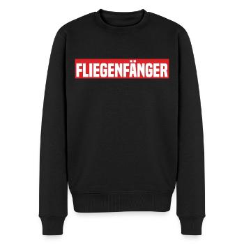 Fliegenfänger Lustiger Kreisliga Fußball Spruch - Männer Premium Bio Pullover - Schwarz - Vorne - Nico (187cm)