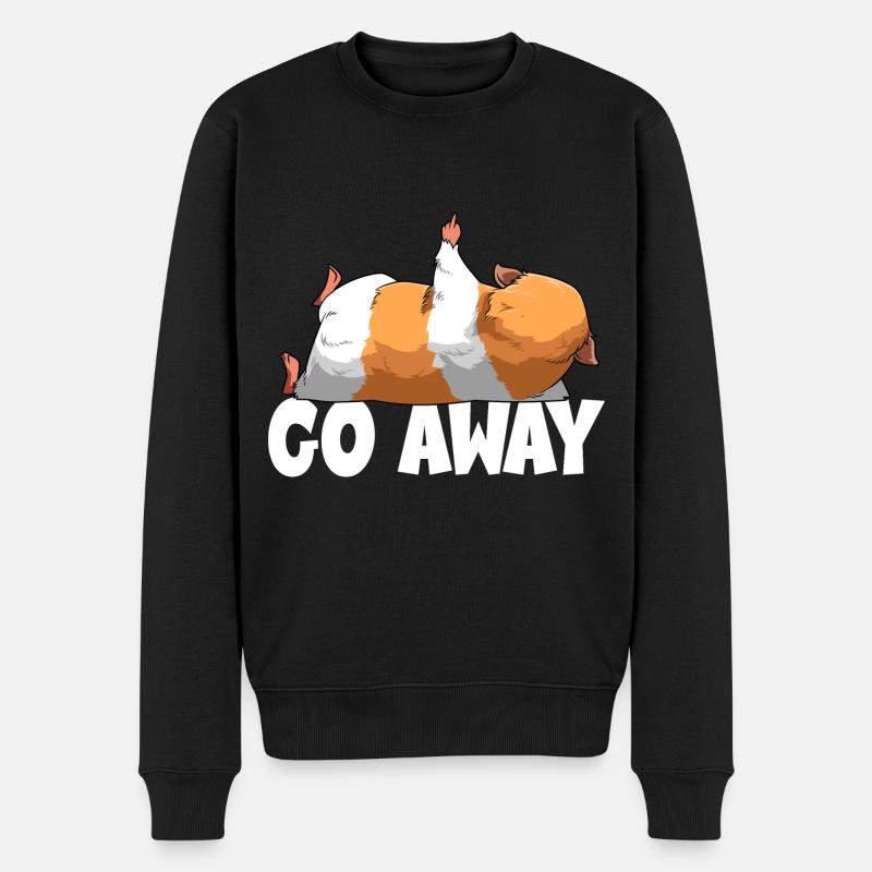 Go Away Meerschweinchen - Männer Premium Bio Pullover - Schwarz