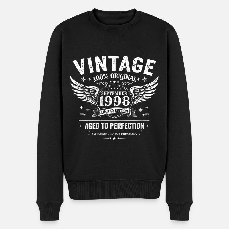 Né en Septembre 1998 - Pull Premium bio Homme - noir