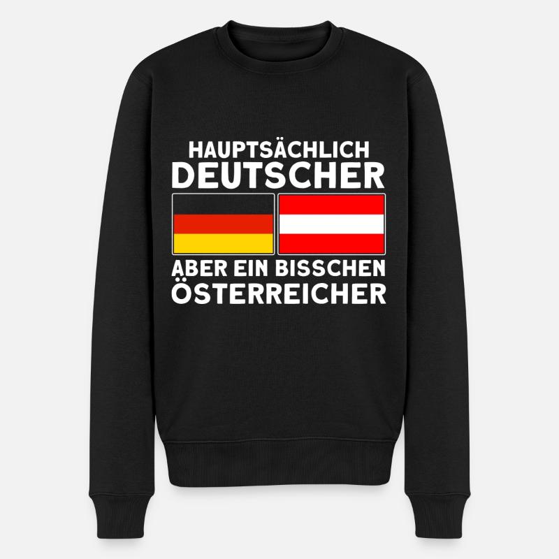 Österreich Wurzeln Deutscher Österreicher - Männer Premium Bio Pullover - Schwarz