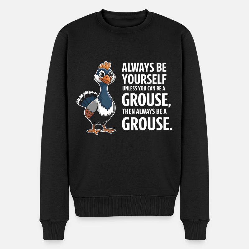 Auerhahn - Männer Premium Bio Pullover - Schwarz