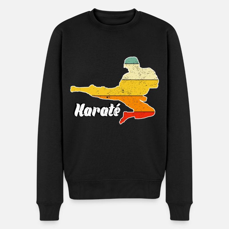 Karate - Männer Premium Bio Pullover - Schwarz