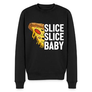 pizza pizza slice cheese pizza pizza lover - Men's Premium Organic Jumper - black - Front - Nico (187cm)