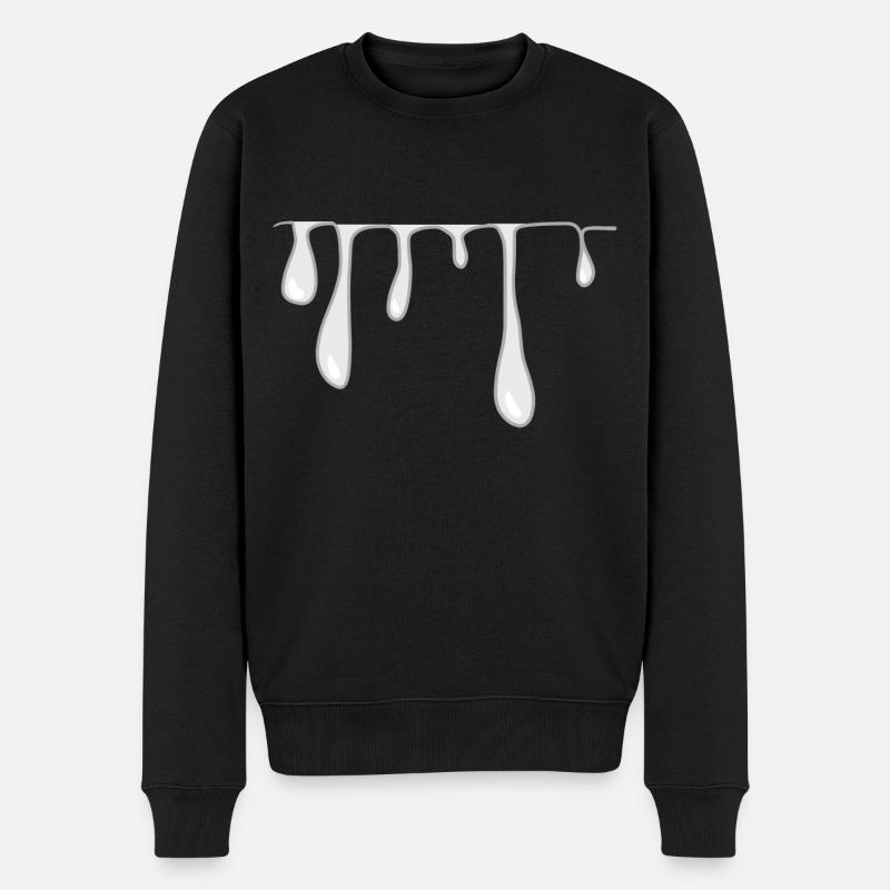 drops slime line pattern - Men's Premium Organic Jumper - black