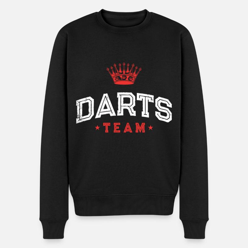 Darts Team - Männer Premium Bio Pullover - Schwarz