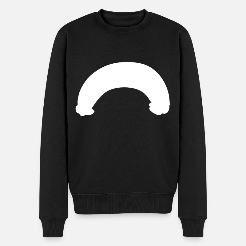 bogen symbol linie - Männer Premium Bio Pullover - Schwarz