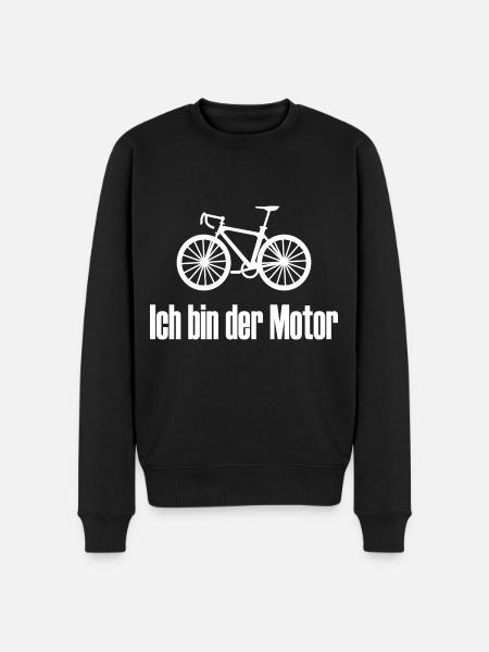 Ich bin der Motor - Männer Premium Bio Pullover - Schwarz