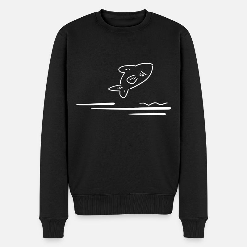 Symbole Poisson Animal - Pull Premium bio Homme - noir