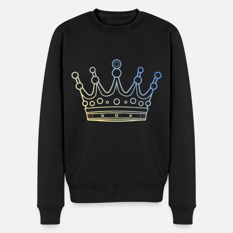 Symbole de la couronne - Pull Premium bio Homme - noir