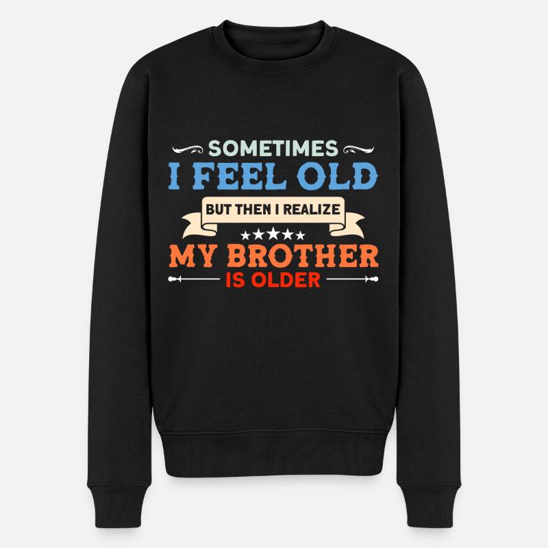 Alte Menschen Sarkastisch Großvater - Männer Premium Bio Pullover - Schwarz