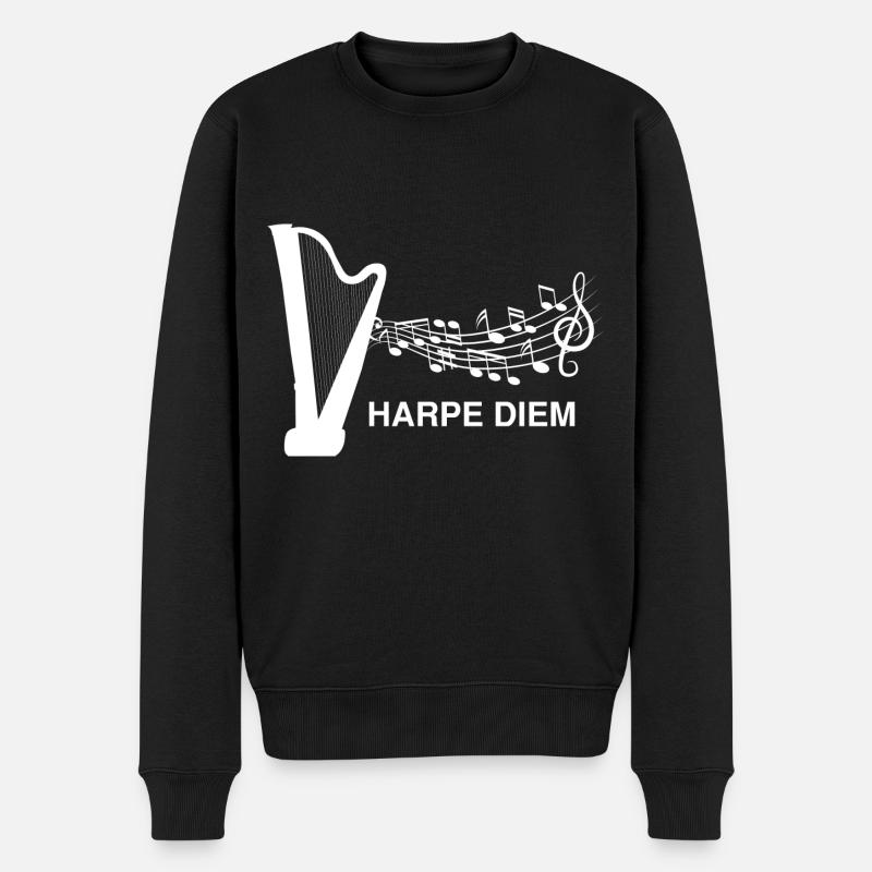 Conception de harpe pour harpiste et joueur de harpe - Pull Premium bio Homme - noir