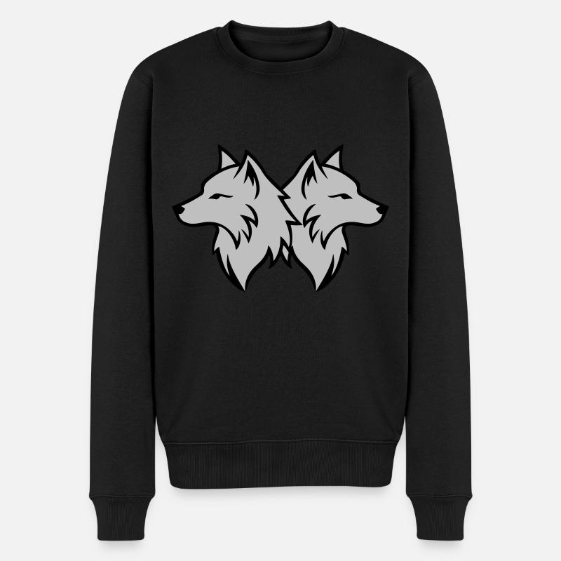 Meute d’équipe de loups - Pull Premium bio Homme - noir