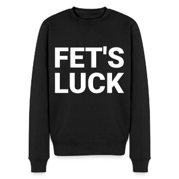 fets luck pun - Men's Premium Organic Jumper - black - Front - Nico (187cm)