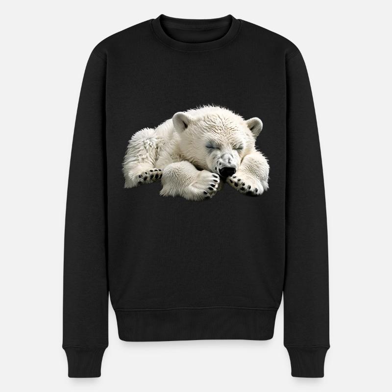 Eisbär - Männer Premium Bio Pullover - Schwarz