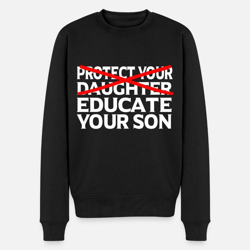 Feministin Feminismus Emanzipation Geschenk - Männer Premium Bio Pullover - Schwarz