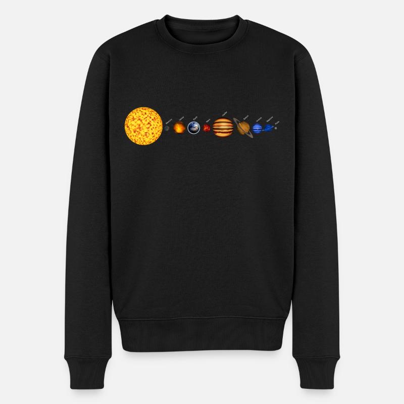 Solar system - Men's Premium Organic Jumper - black