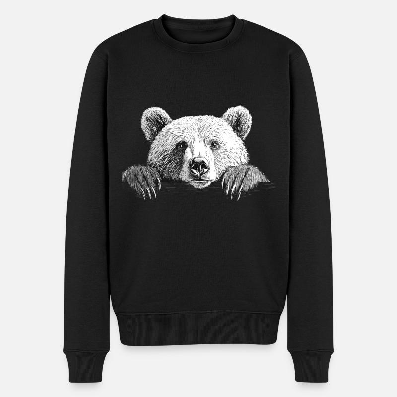 Eisbär - Männer Premium Bio Pullover - Schwarz