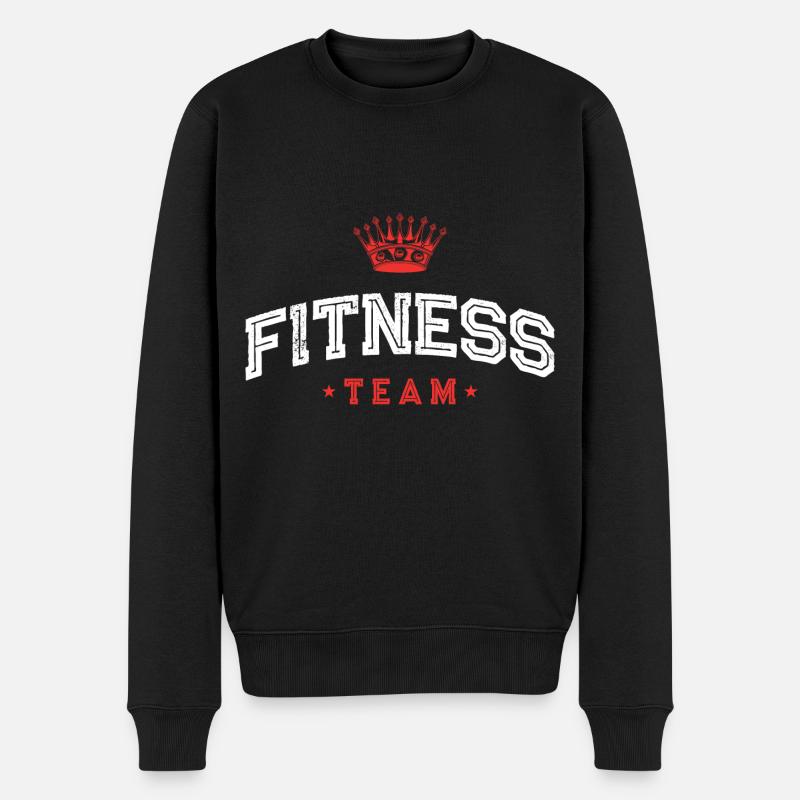 Fitness Team - Männer Premium Bio Pullover - Schwarz
