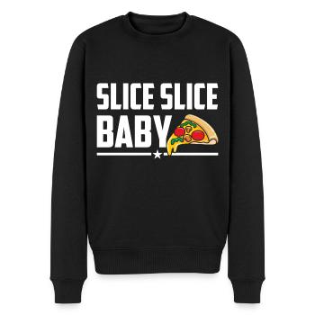 pizza pizza slice cheese pizza pizza lover - Men's Premium Organic Jumper - black - Front - Nico (187cm)