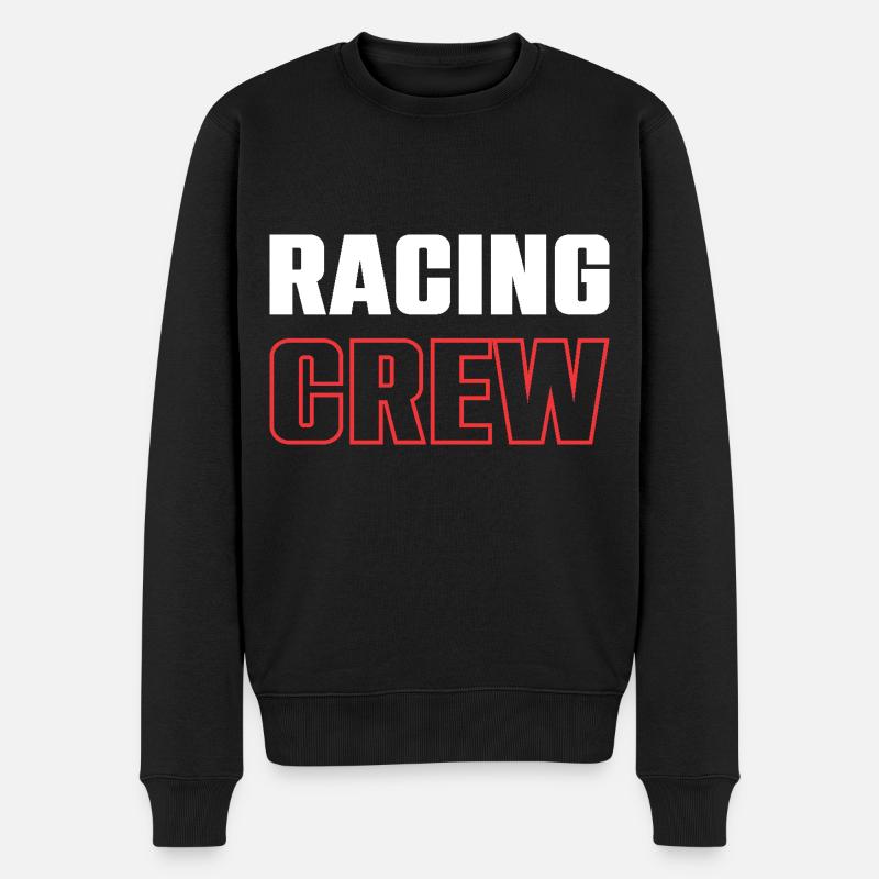 Racing Crew - Männer Premium Bio Pullover - Schwarz