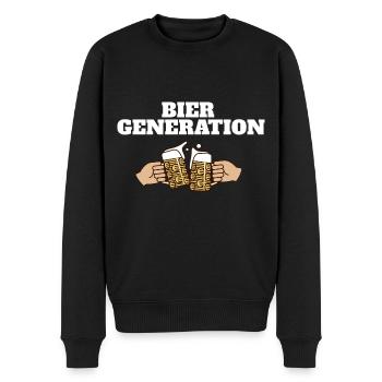 Bier Generation Kleber Klimatrinker Bier Kleber - Männer Premium Bio Pullover - Schwarz - Vorne - Nico (187cm)