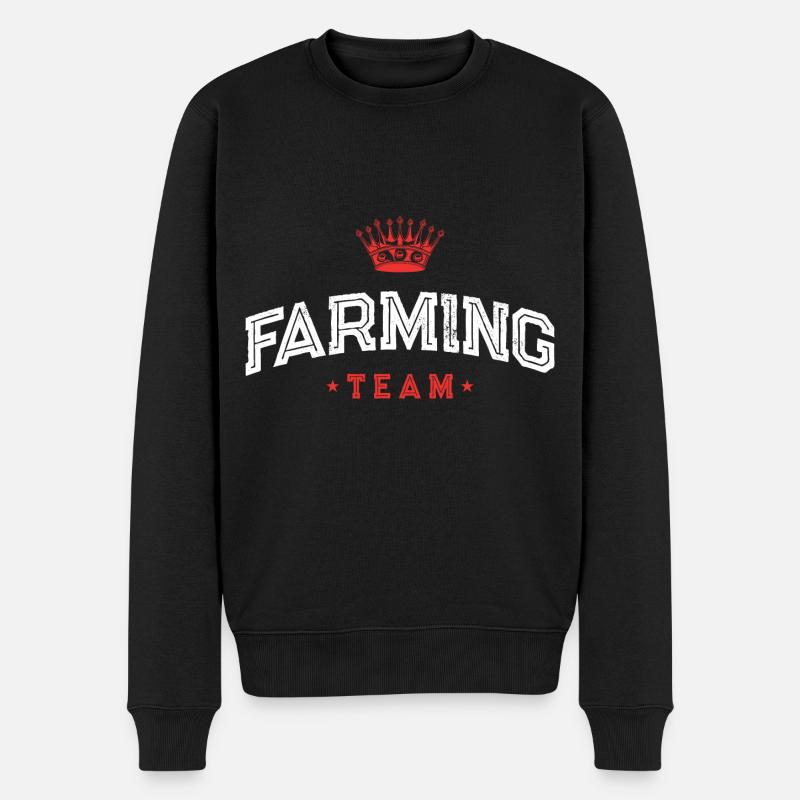Farming Team - Men's Premium Organic Jumper - black
