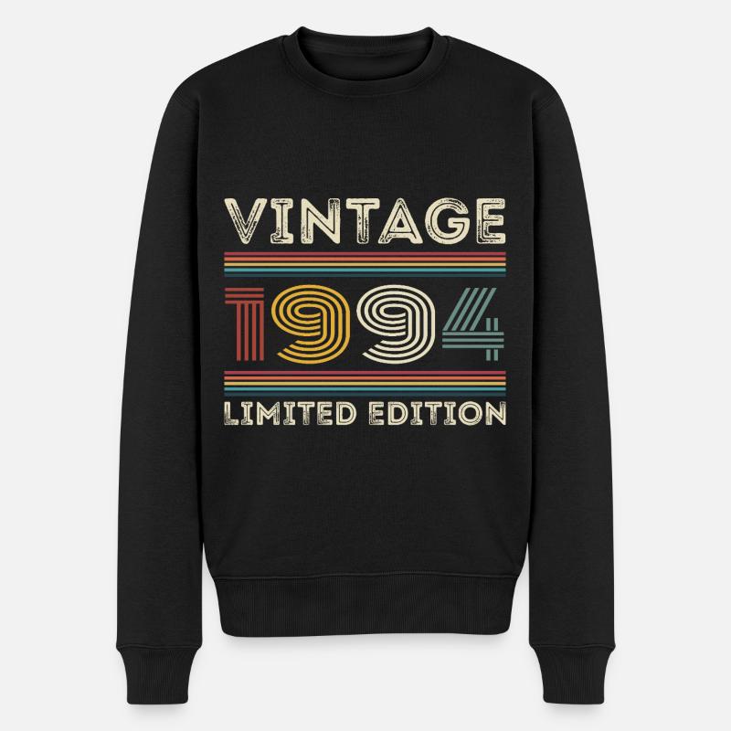1994 Geburtstag 1994 Retro 1994 Geschenk 1994 - Männer Premium Bio Pullover - Schwarz