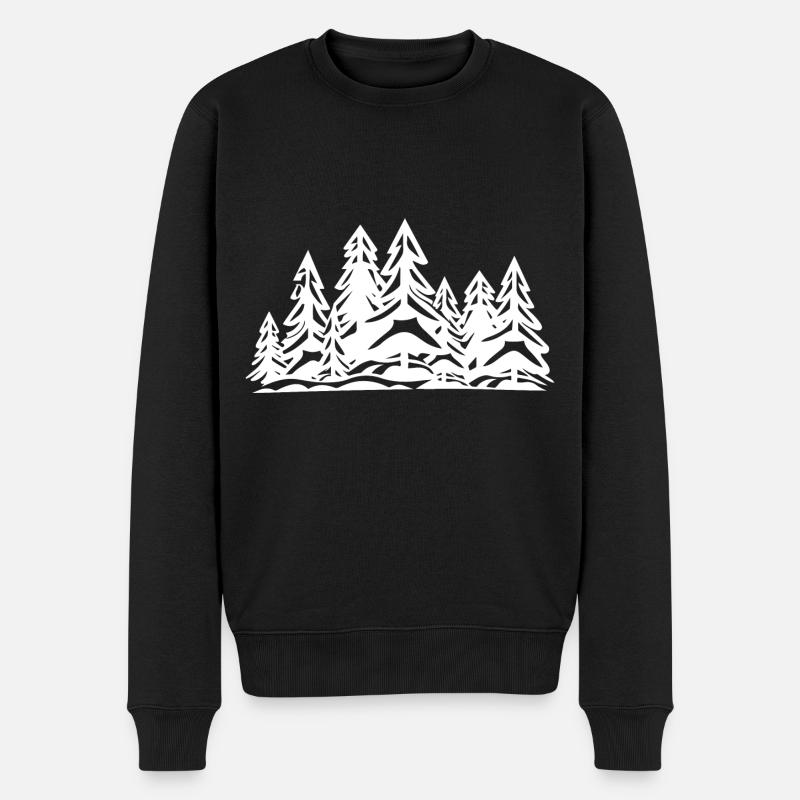 Arbres forestiers - Pull Premium bio Homme - noir