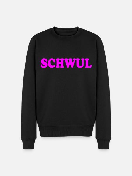 Schwul - Männer Premium Bio Pullover - Schwarz