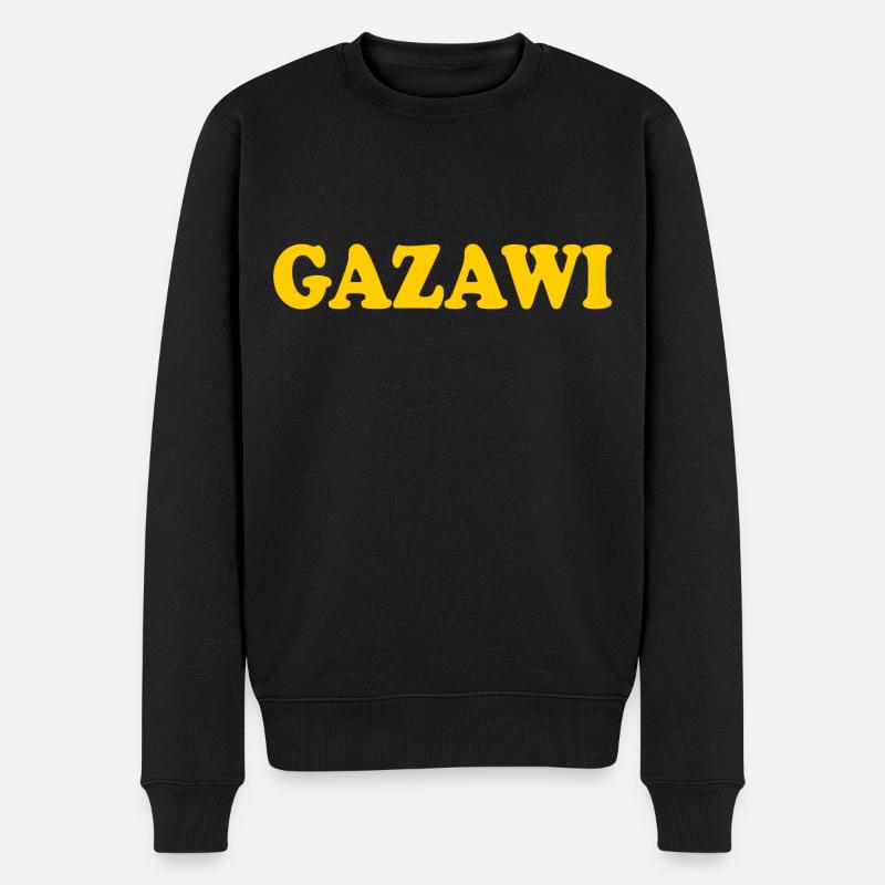 Gazawi gaza - Pull Premium bio Homme - noir